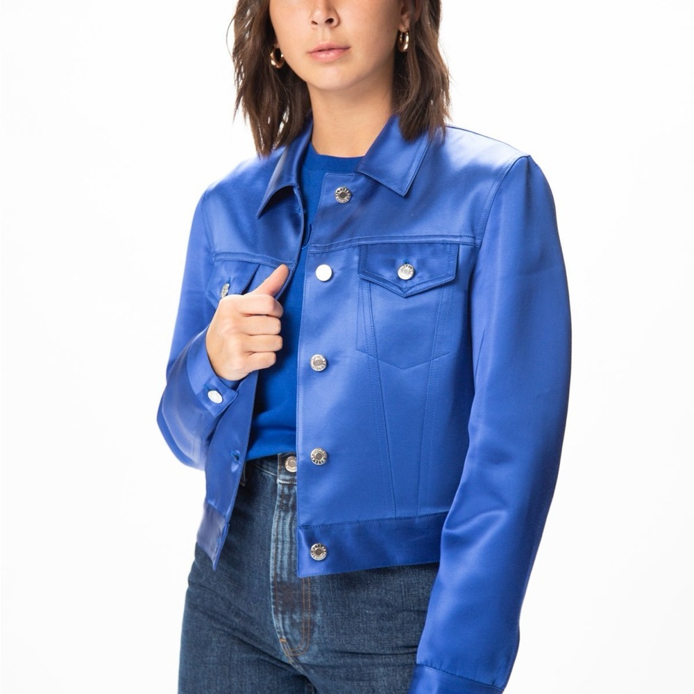 Helmut Lang Vibrant Blue Heavy Satin Jacket